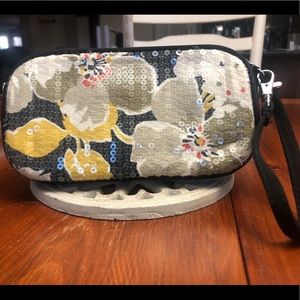 Vera Bradley Shimmer Dogwood Wristlet